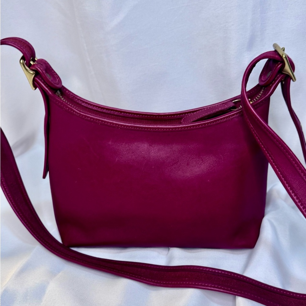 1992 Vintage Coach Legacy Small Pocket Zip Classic Red Crossbody Rare Red